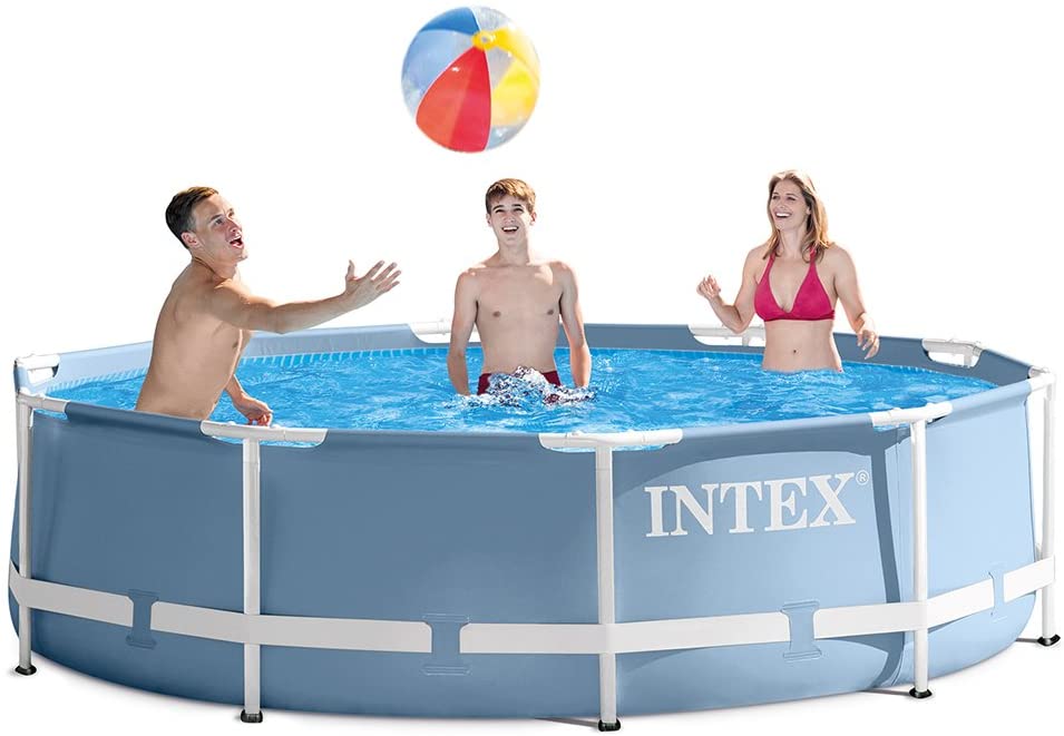 Juego de piscina con estructura de prisma Intex de 12 pies x 30 pulgadas con bomba de filtro