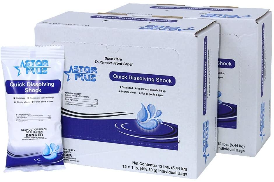 Tratamiento de choque de cloración StarPlus-1-1301-24-24-Pack-tratamiento de choque para piscinas