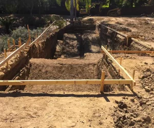 Excavation and construction of swimming pools