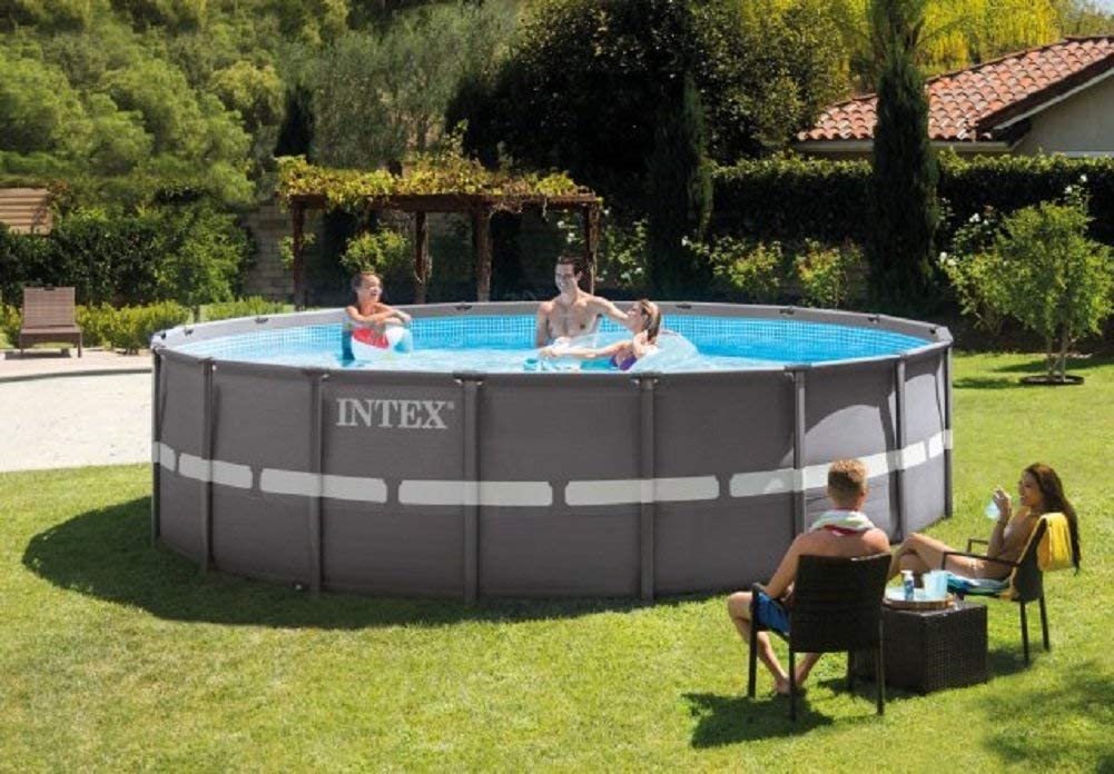 Juego de piscina Intex Ultra XTR de 18 pies x 52 pulgadas con bomba de filtro de arena