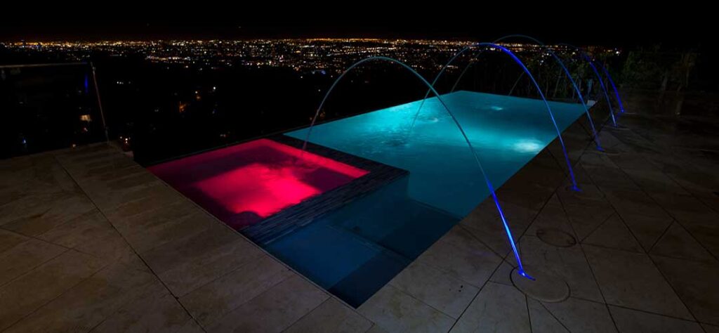 luces de piscina de fibra optica